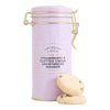 Open image in slideshow, Strawberry & Clotted Cream Shortbread Rounds in Tin, Lilac, 150g