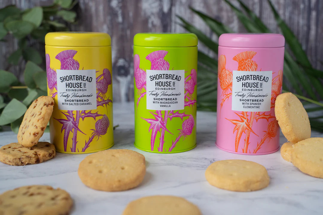 Handmade Shortbread Biscuits with Salted Caramel 140g Tin, Yellow – St ...