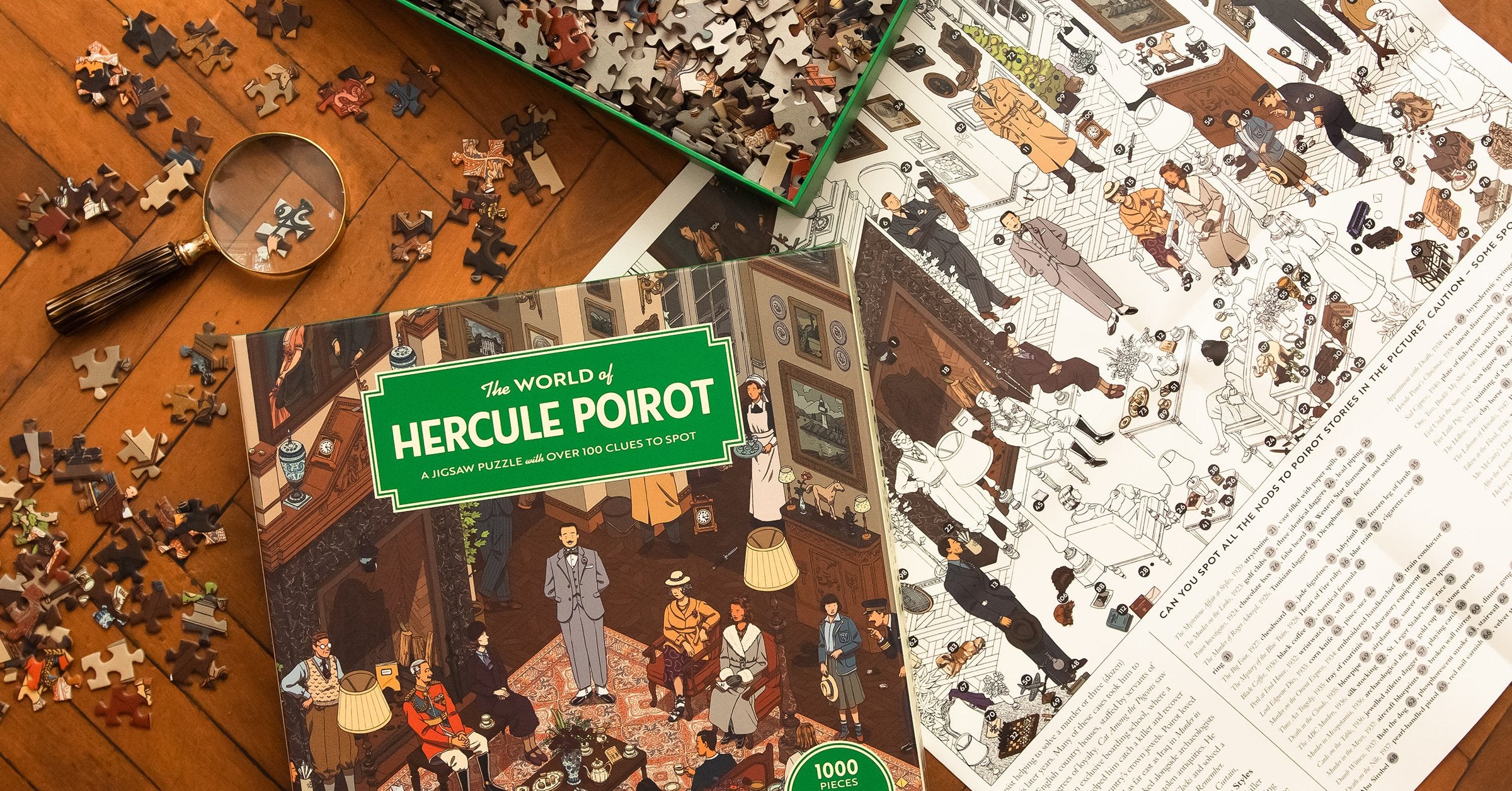 The World of Hercule Poirot : A 1000-piece Jigsaw Puzzle with over 100 Clues to Spot