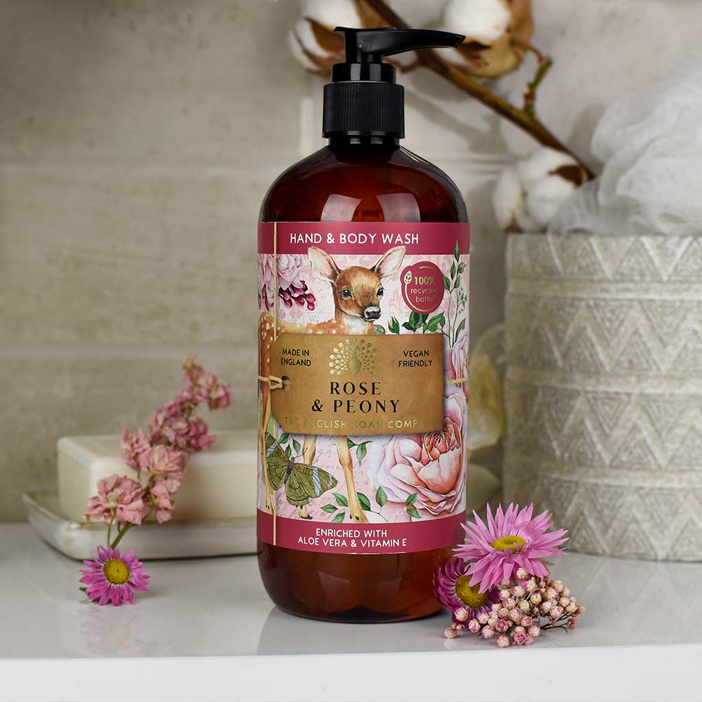 English Soap Company - Rose & Peony Hand and Body wash