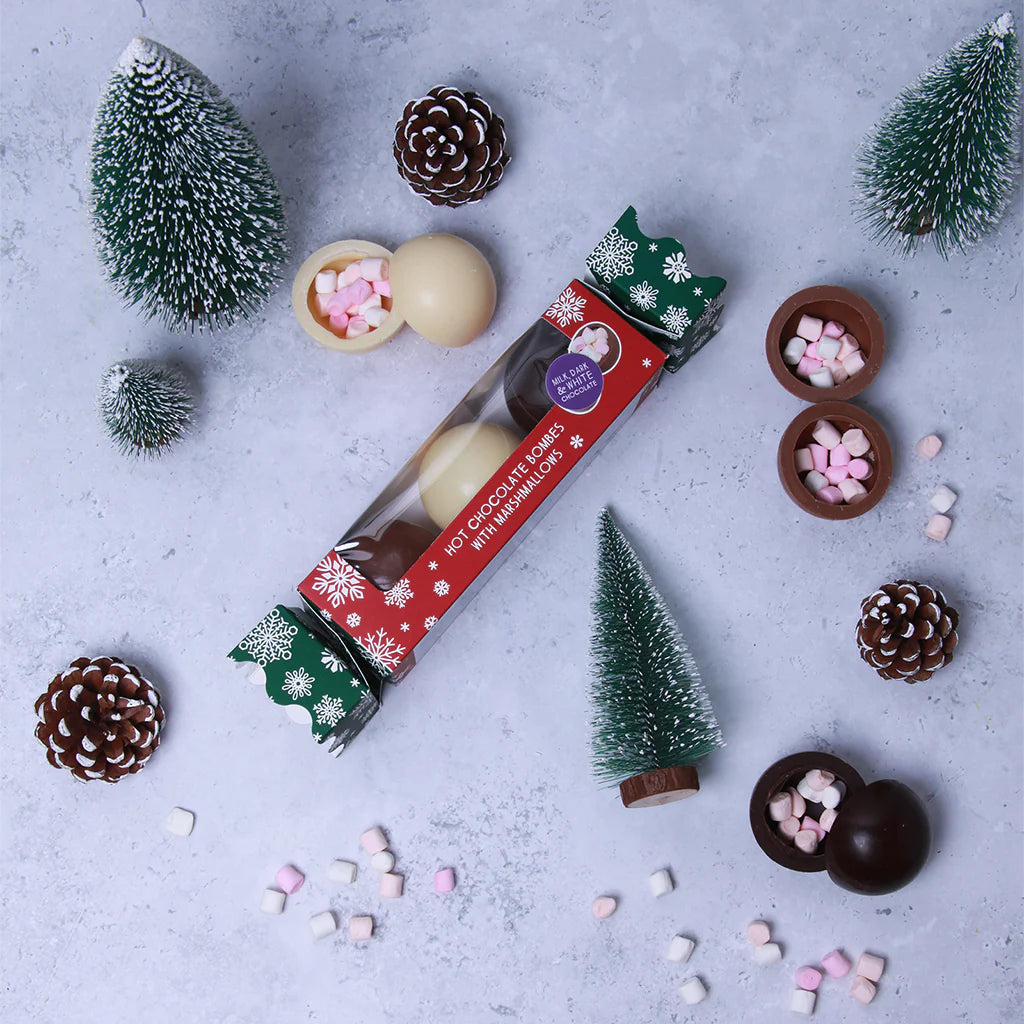 Christmas Cracker Bombe Set of 3 Gift Set - Milk, White & Dark 150g