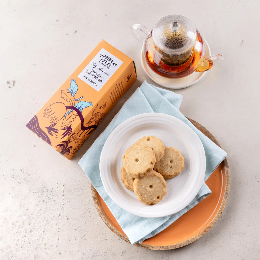 Eden Range Box of Truly Handmade Shortbread Biscuits with Spanish Clementine 125g