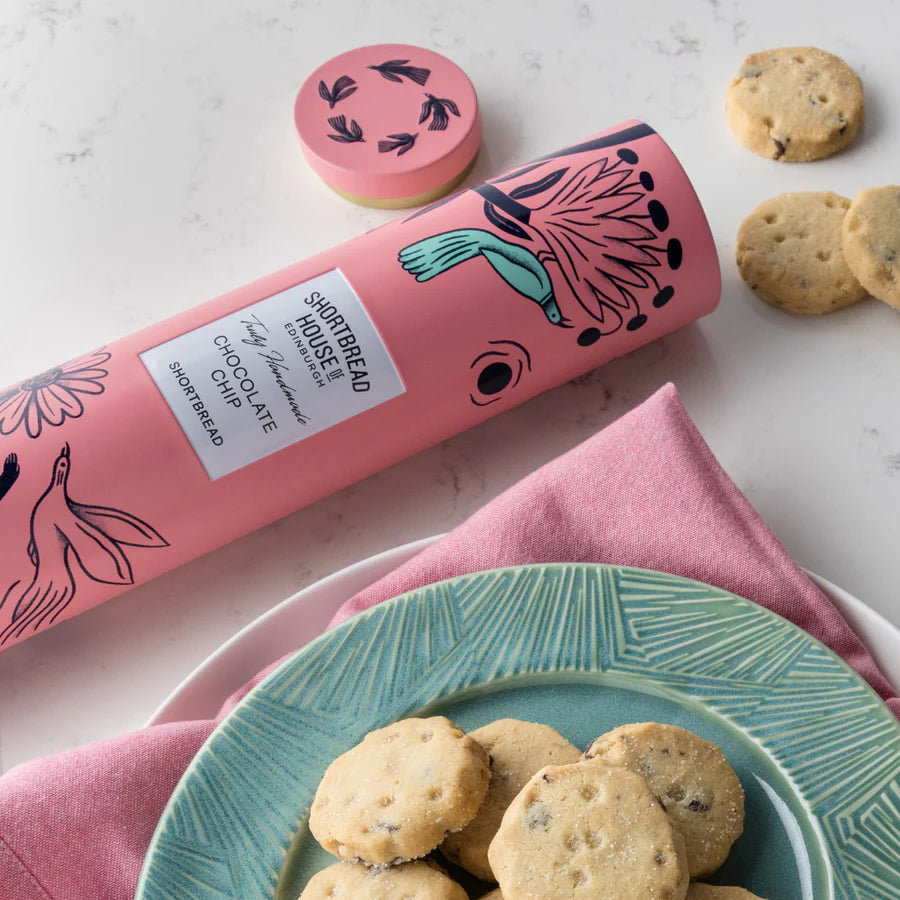 Eden Range Tin of Truly Handmade Shortbread Biscuits with Chocolate Chip 250g