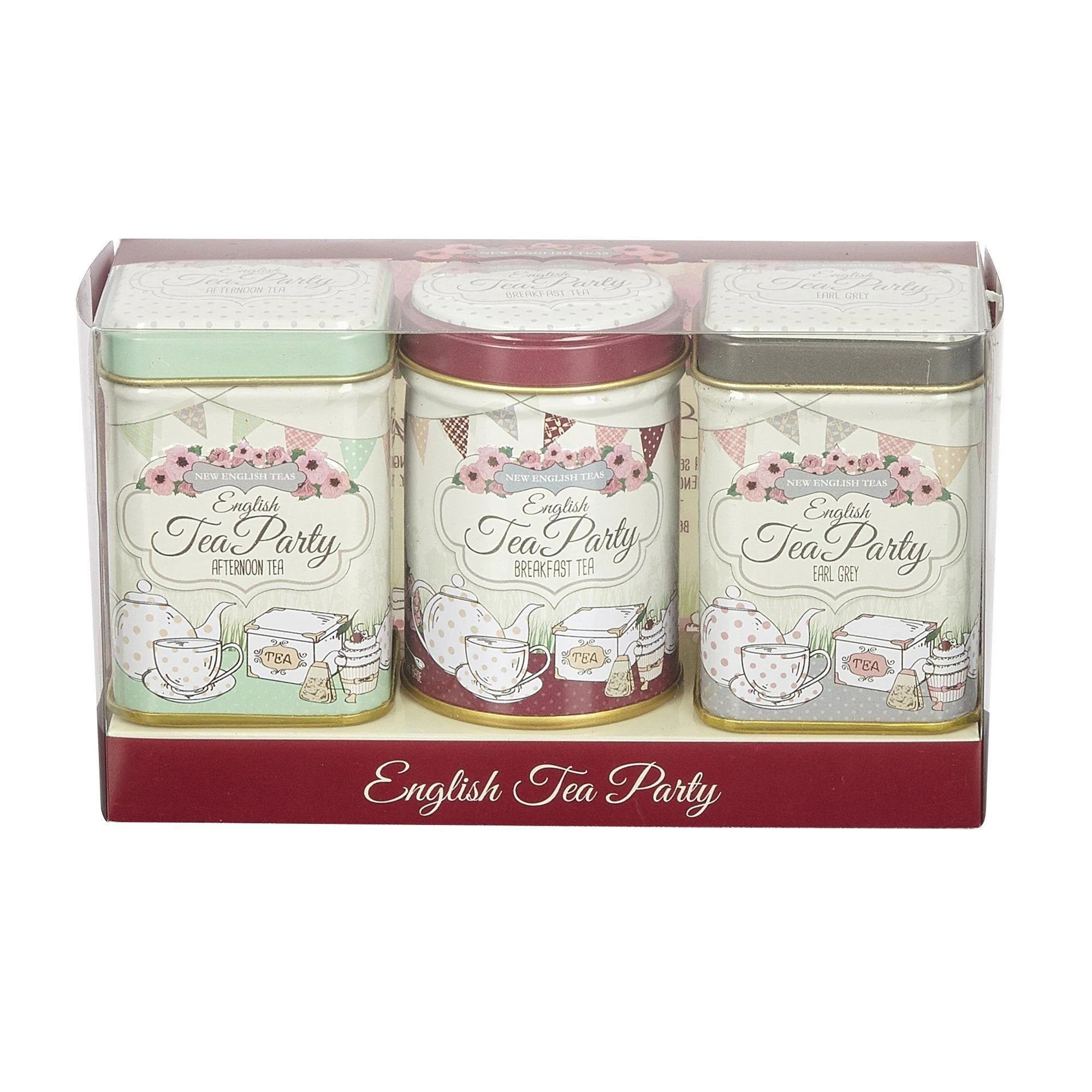 English Tea Party Triple Mini Tin Gift Pack