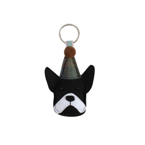 Tweed Dog Keychain