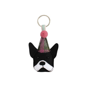 Tweed Dog Keychain