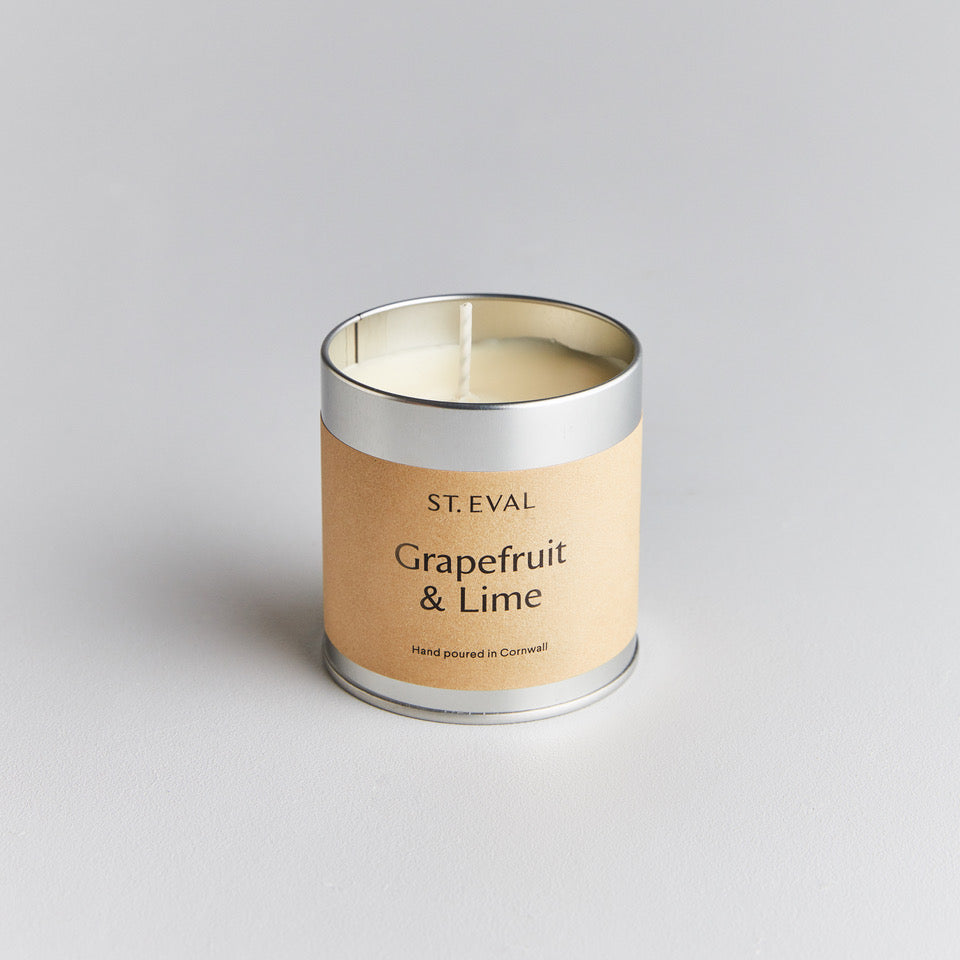 Grapefruit and Lime Scented Candle Tin