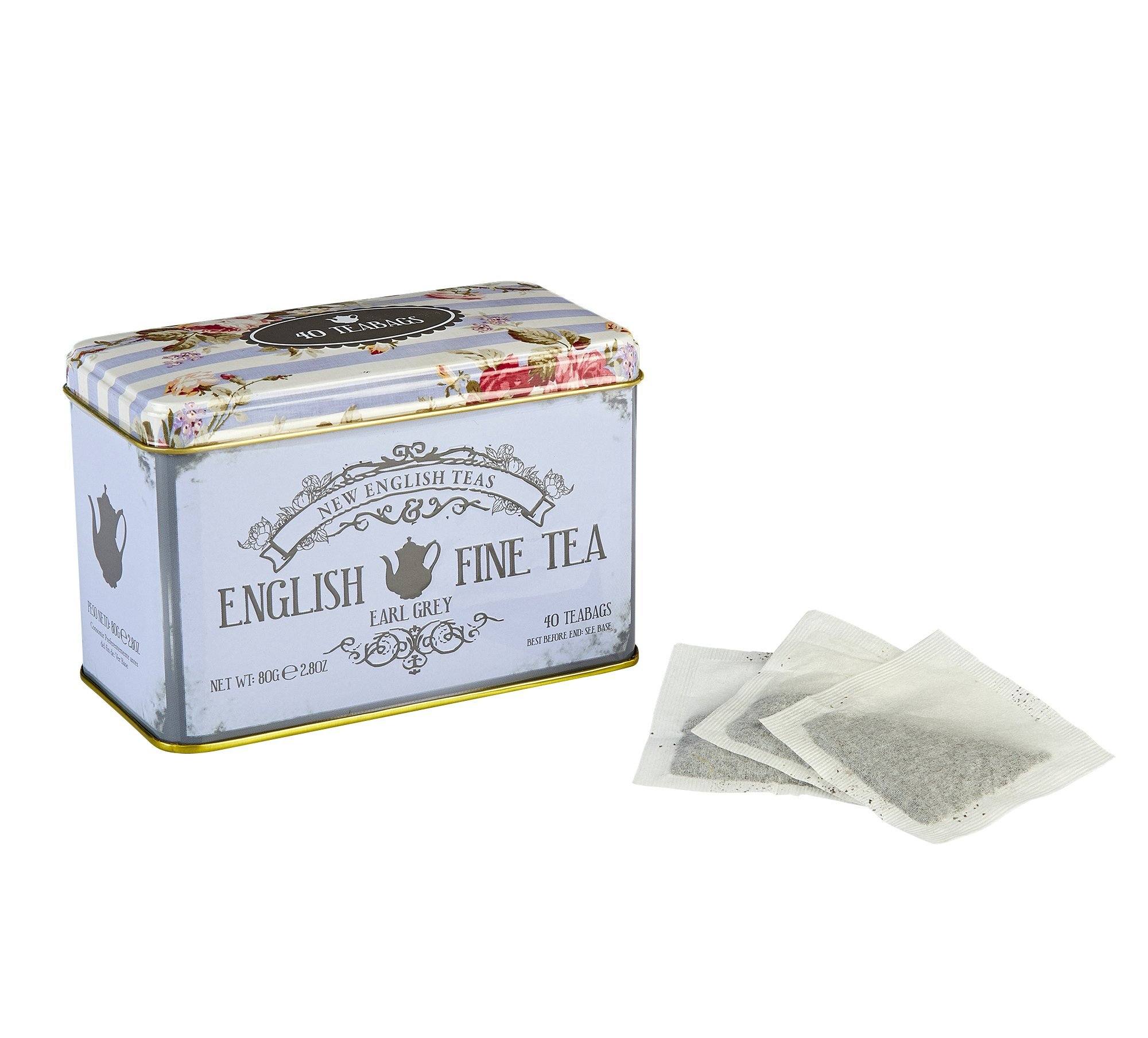 Earl Grey Blue Floral Tin - 40 tea Bags